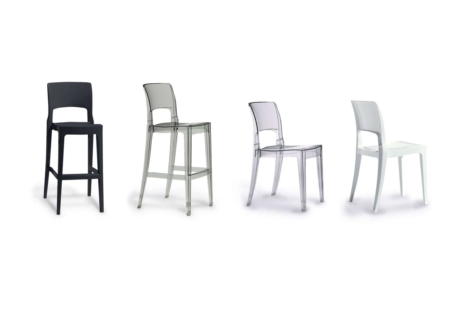 Commercial plastic chairs for offices and cafe's