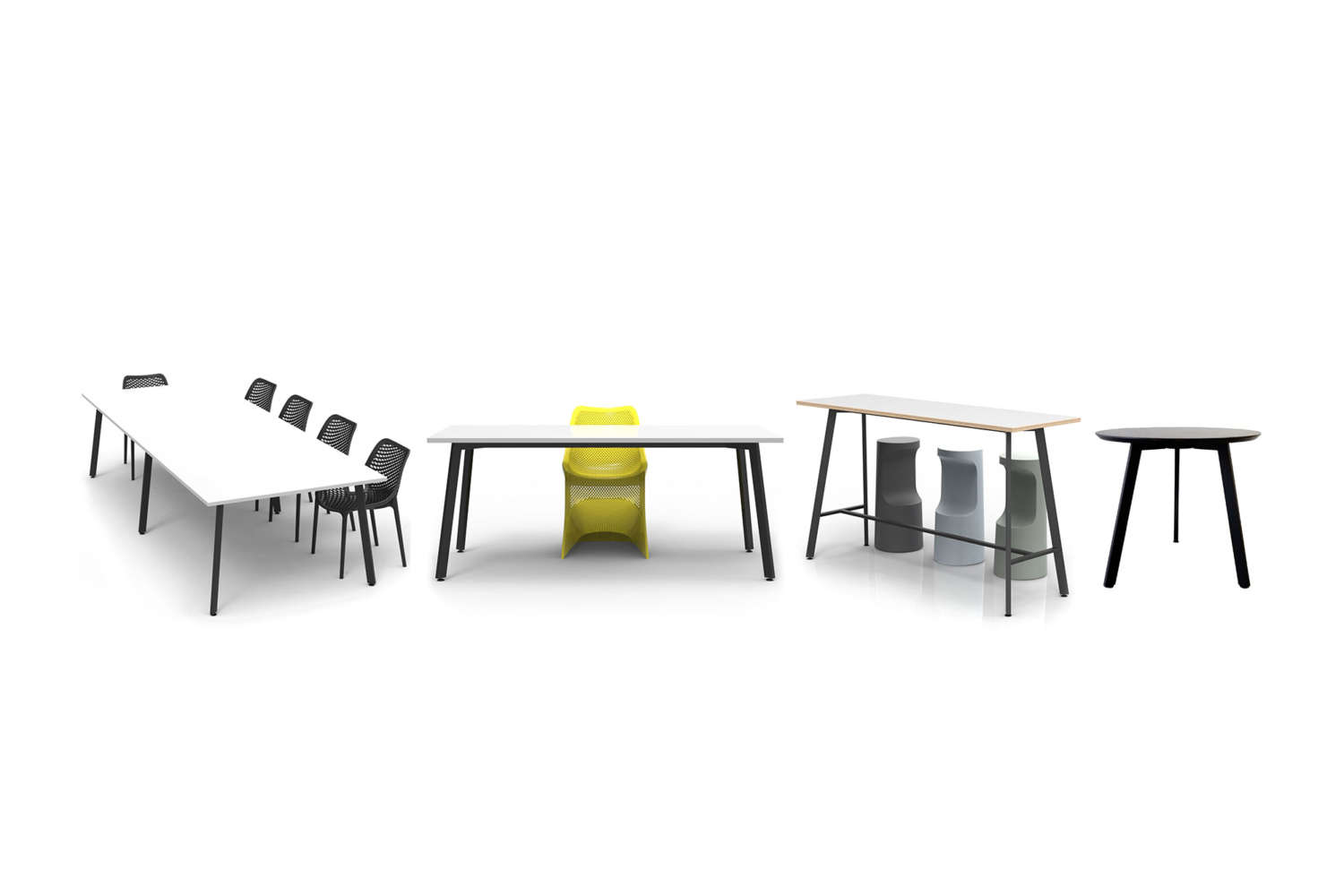commercial modular office tables and office seating