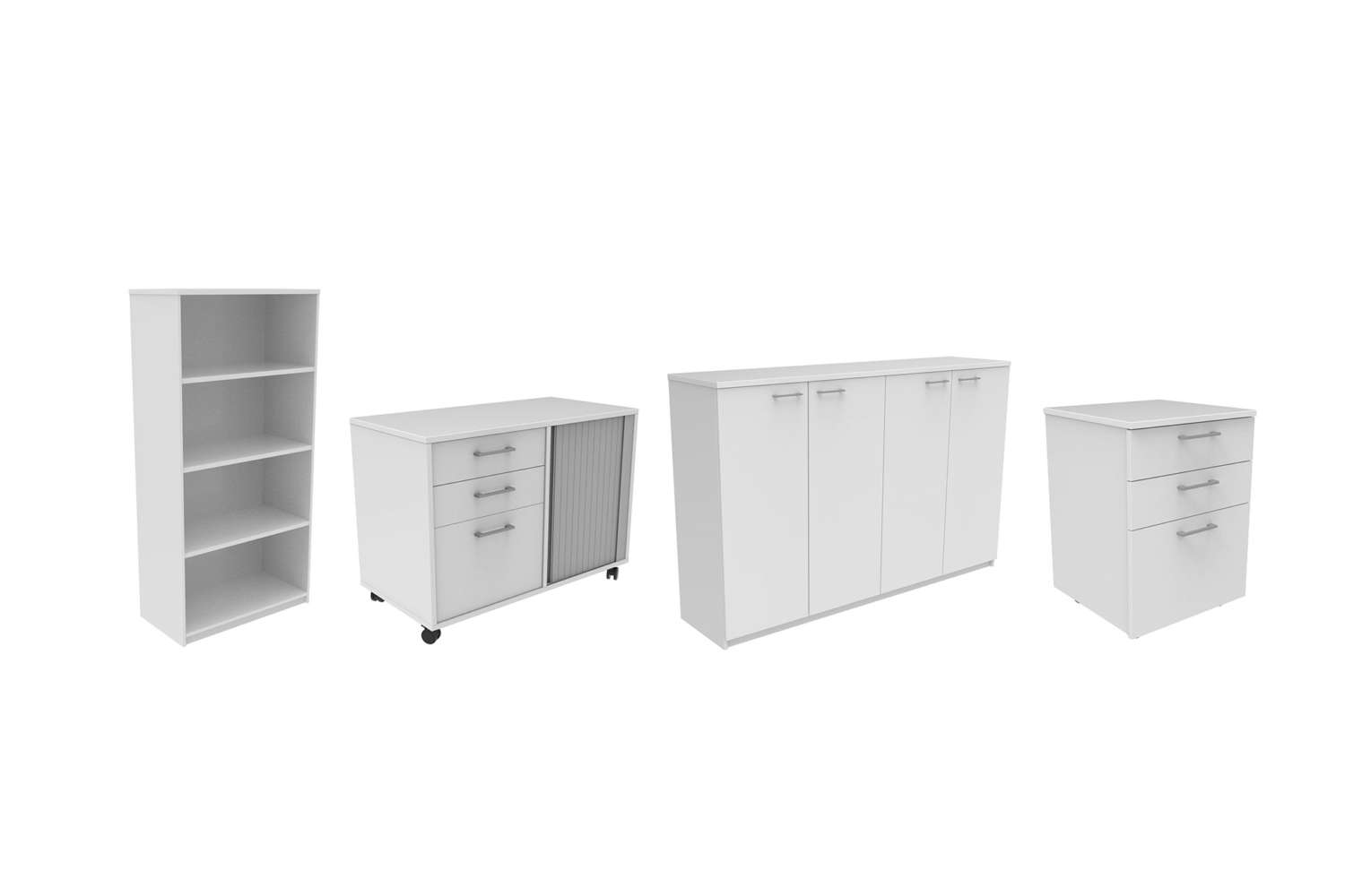 White commercial office cabinets and office storage products