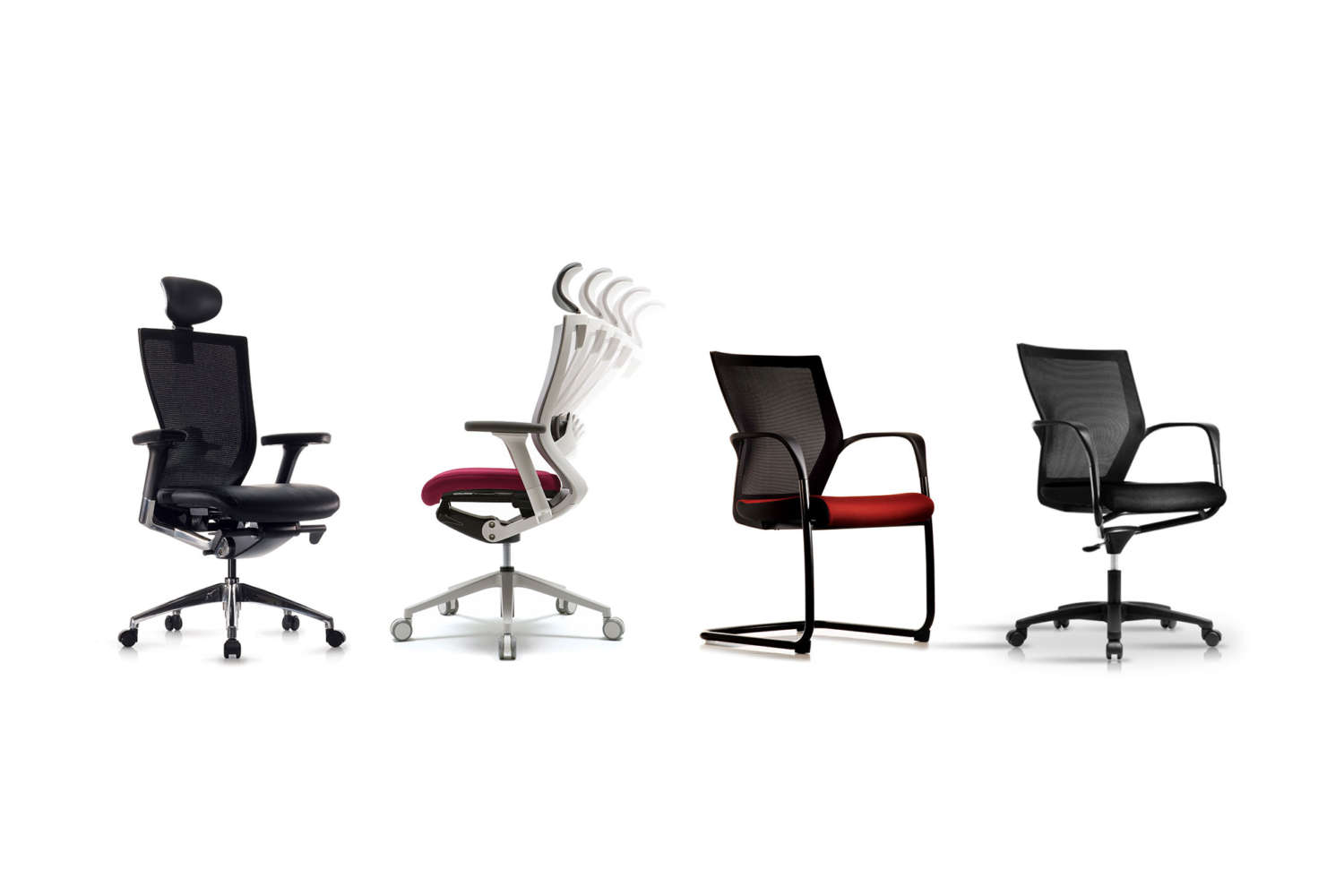 T50 series workspace chairs in different styles
