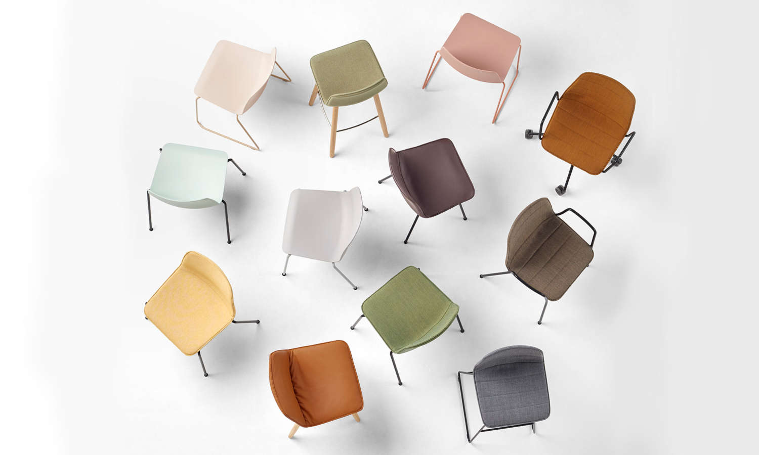 Mixed colours of Inclass commercial office seating options